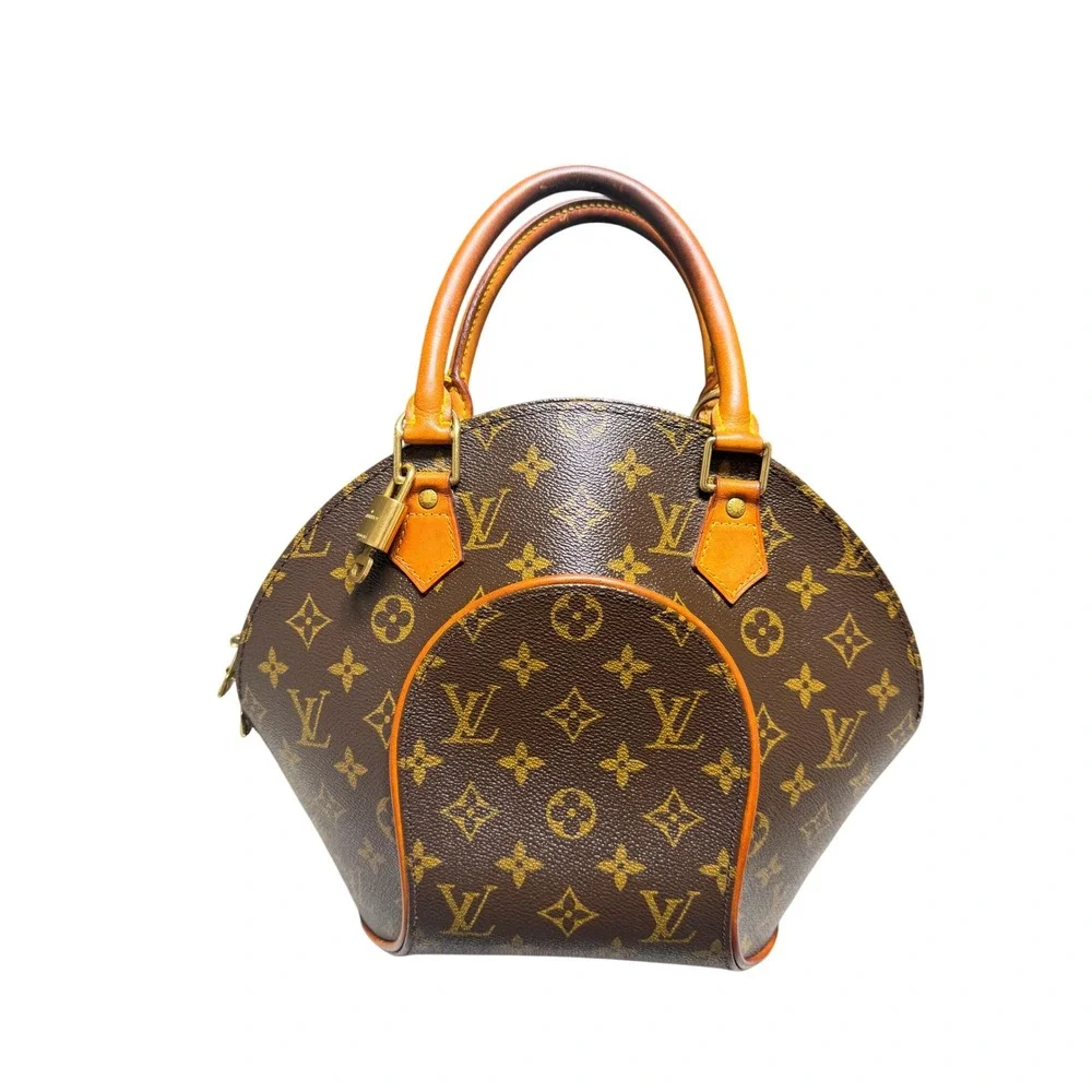 Louis Vuitton Monogram Ellipse PM Handbag Brown M51127 Vintage Made in France